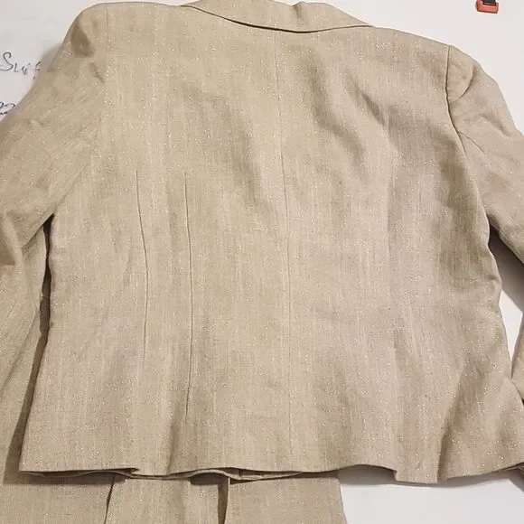 Nine West Career Woman Linen Suit. SIZE 16. #168 - Picture 6 of 7
